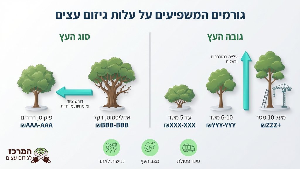 עבודות גיזום עצים בגובה באמצעות מנוף סל