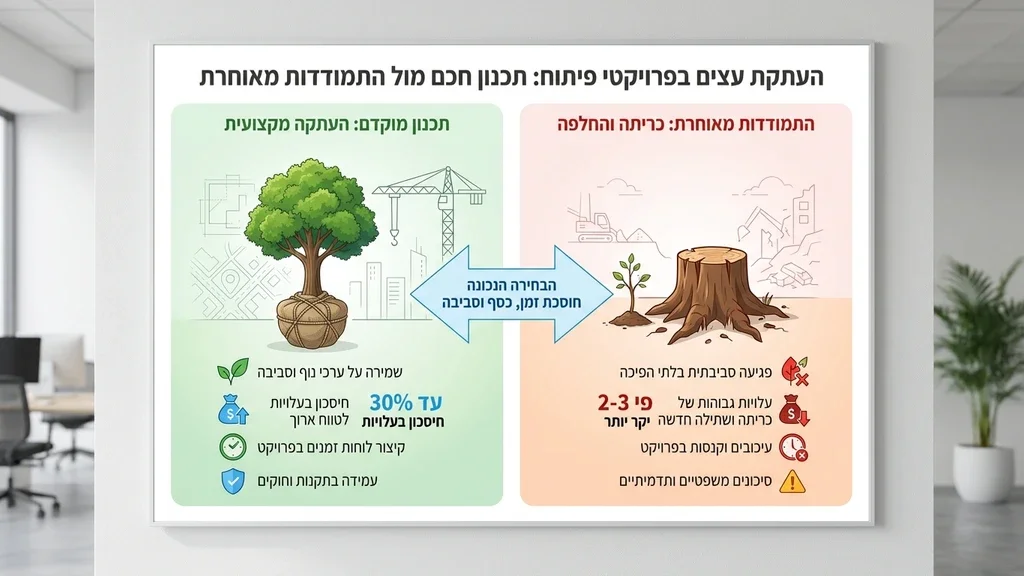 שירות העתקת עצים מקצועי בסביבה עירונית
