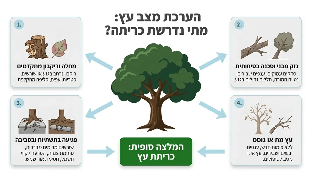 עקירת עצים מהגינה