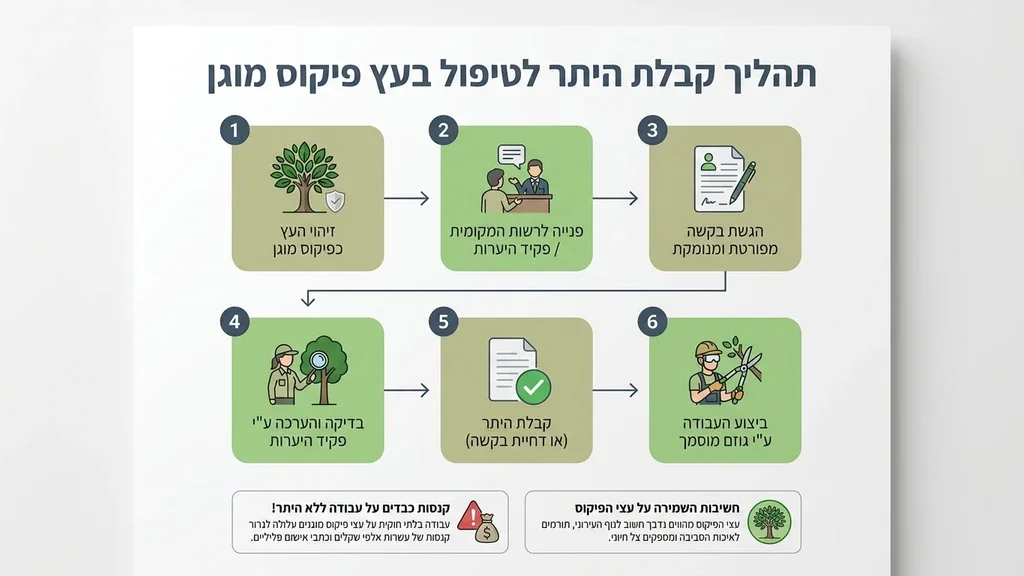 היתר לכריתת עץ פיקוס מוגן