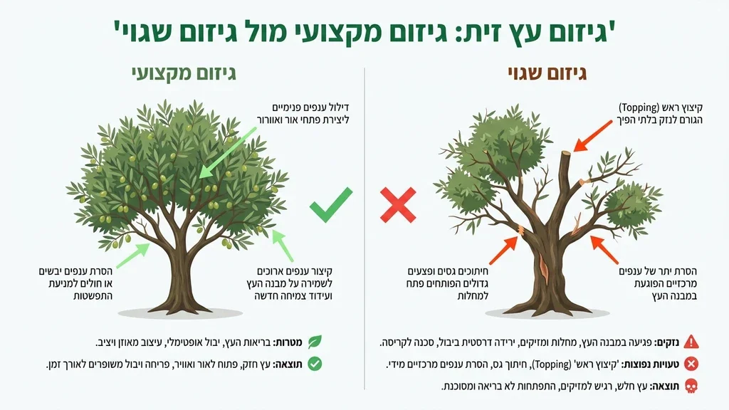 עץ זית בוגר בגינה פרטית
