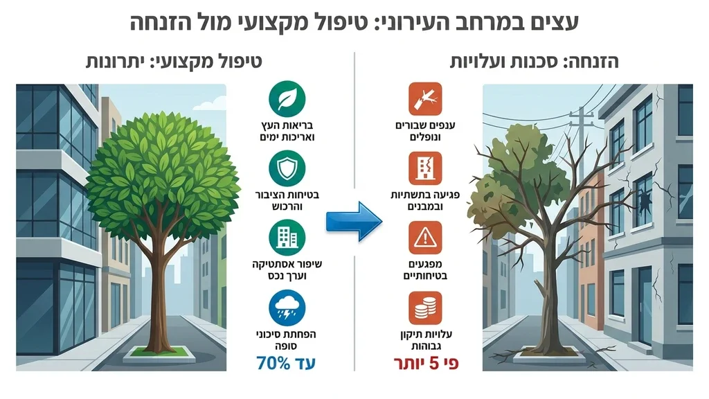 גיזום עצים במרחב העירוני בתל אביב