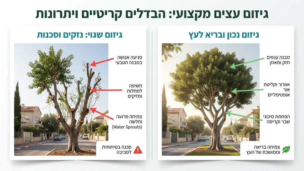גיזום עצים מקצועי בסביבה עירונית