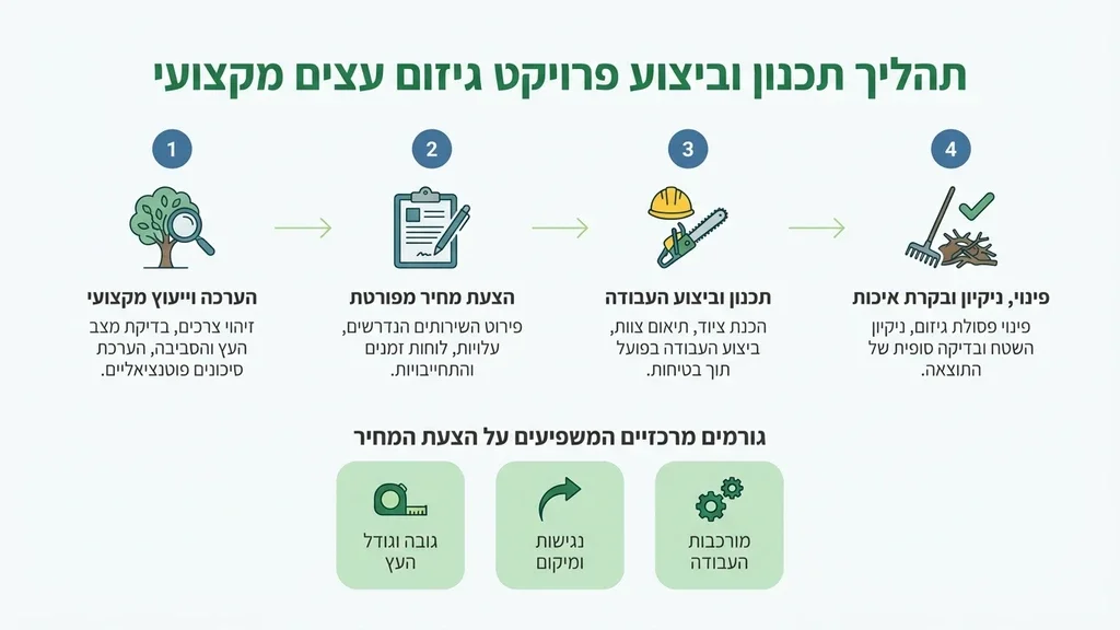 הצעת מחיר לגיזום עצים בנשר